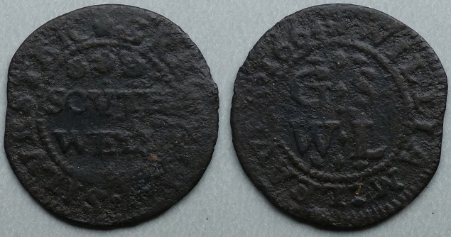 Southwell, Gregory Silvester & William Leaver 1664 halfpenny